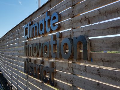 Climate innovation district sign